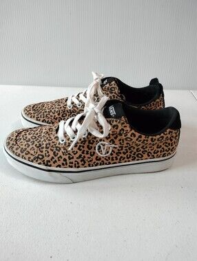 Vans Sport Vulc Leopard Print Sneakers 9.5 Fashionista Travel Comfort